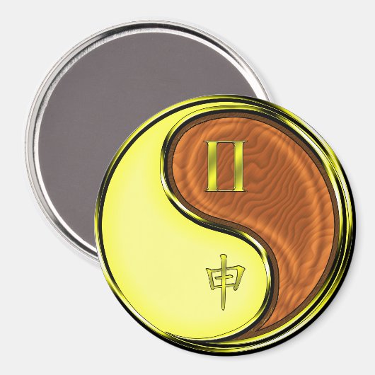 Gemini & Wood Monkey Magneet (Voorkant / Achterkant)