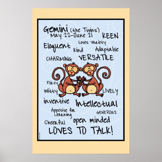 Gemini Wordcloud poster (Voorkant)