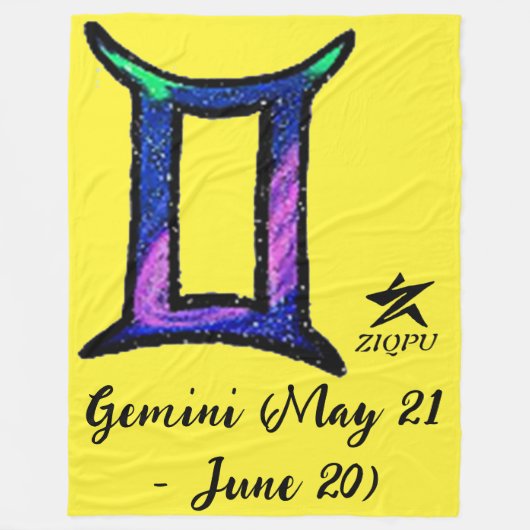 Gemini Worpdeken Fleece Deken (Voorkant)