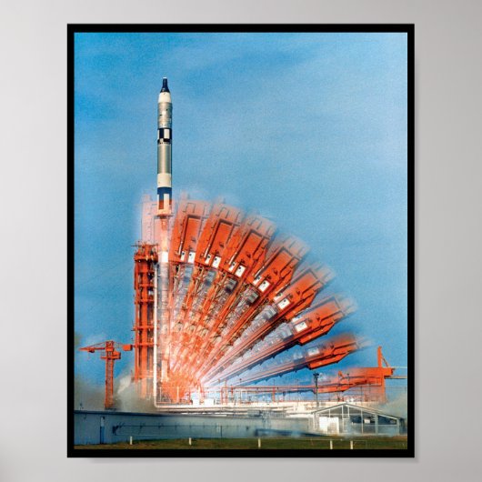 Gemini X-raketlancering time-lapse foto Poster (Voorkant)