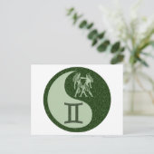 Gemini Yin Yang Briefkaart (Staand voorkant)