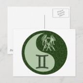 Gemini Yin Yang Briefkaart (Voorkant / Achterkant)