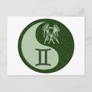 Gemini Yin Yang Briefkaart
