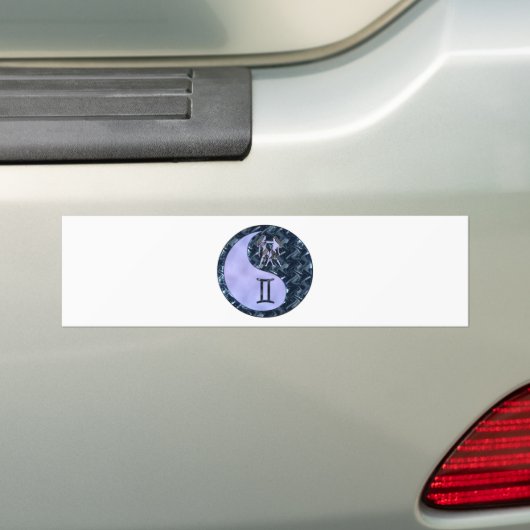 Gemini Yin Yang Bumpersticker (Op auto)