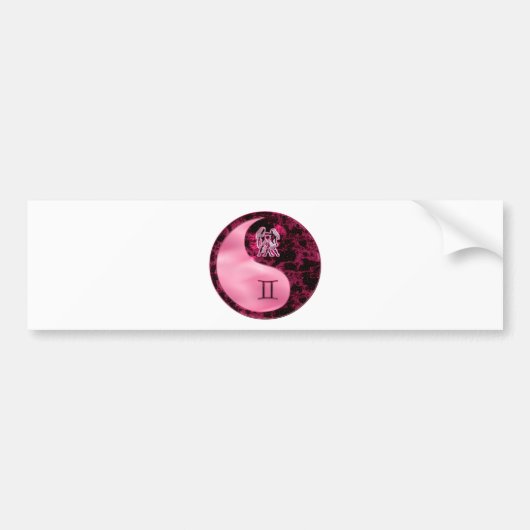 Gemini Yin Yang Bumpersticker (Voorkant)