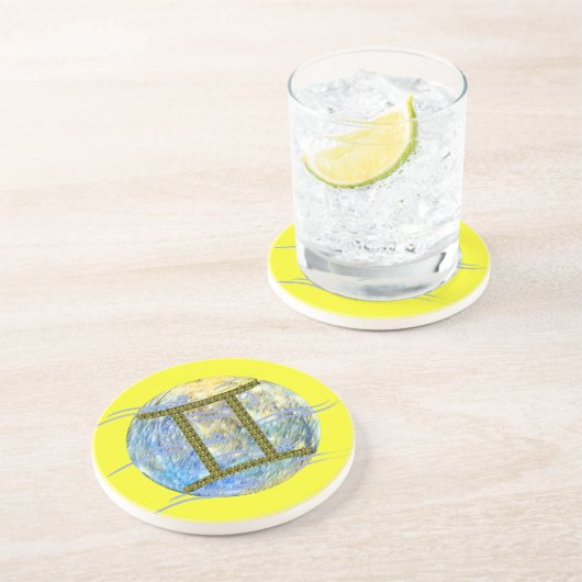 Gemini Zandsteen Onderzetter (Zijkant)