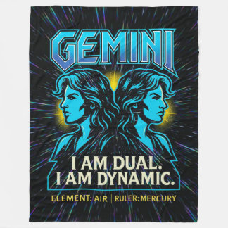 Gemini Zodiac 80's Rock Band Geïnspireerd Astrolog Fleece Deken