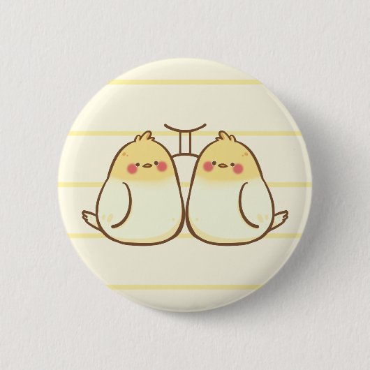 Gemini Zodiac Animal Button (Voorkant)