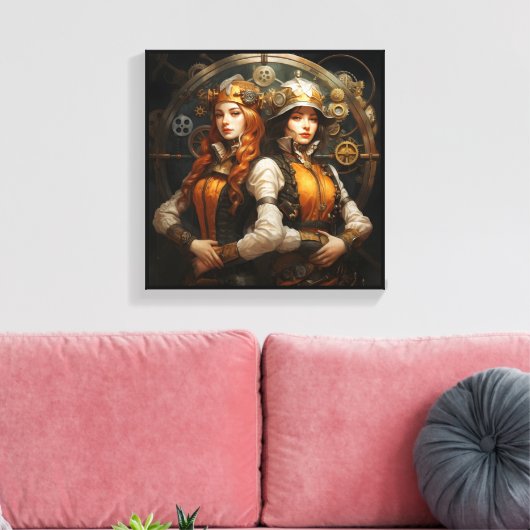 Gemini Zodiac Art Canvas (Insitu (Woonkamer))