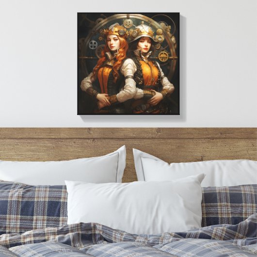 Gemini Zodiac Art Canvas (Insitu (Slaapkamer))
