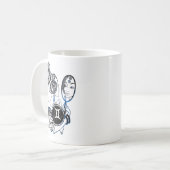 Gemini Zodiac Art Deco Lady Koffiemok (Voorkant links)