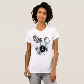 Gemini Zodiac Art Deco Lady T-shirt (Voorkant volledig)