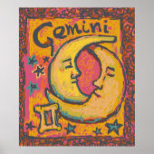 Gemini Zodiac Art Poster (Voorkant)