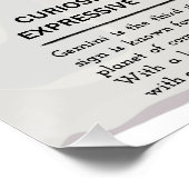 Gemini Zodiac  Art Print – Botanische folk Perfect Poster (Hoek)