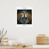 Gemini Zodiac Astrologie Naam & Verjaardag Poster (Keuken)