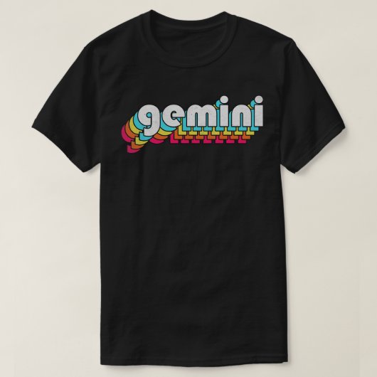 Gemini Zodiac Astrologisch Tekenontwerp T-shirt (Design voorkant)