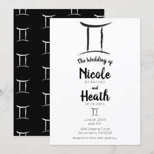 GEMINI Zodiac Astrology May June Summer Wedding Kaart