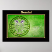 Gemini Zodiac Astrology-ontwerp Poster (Voorkant)