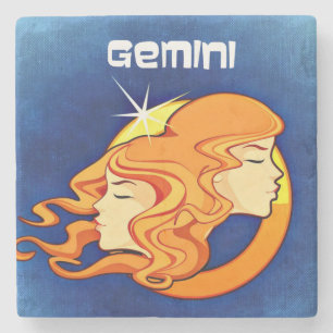 Gemini Zodiac Astrology Symbol Stenen Onderzetter