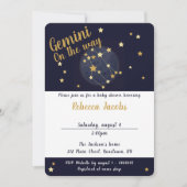 Gemini zodiac Baby shower Uitnodiging (Voorkant)