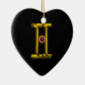 GEMINI ZODIAC BIRTHDAY JEWEL Paarse Alexandriet Keramisch Ornament (Rechts)