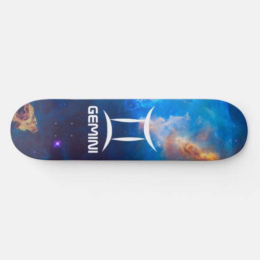 Gemini Zodiac Blue Persoonlijk Skateboard (Horizontaal)