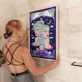 Gemini Zodiac Blue Poster - Veelzijdig en luchtig