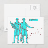 Gemini Zodiac Briefkaart (Voorkant / Achterkant)