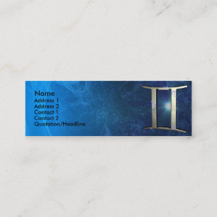 Gemini Zodiac Business Card Template Mini Visitekaartje