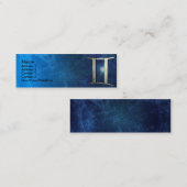 Gemini Zodiac Business Card Template Mini Visitekaartje (Voorkant / Achterkant)