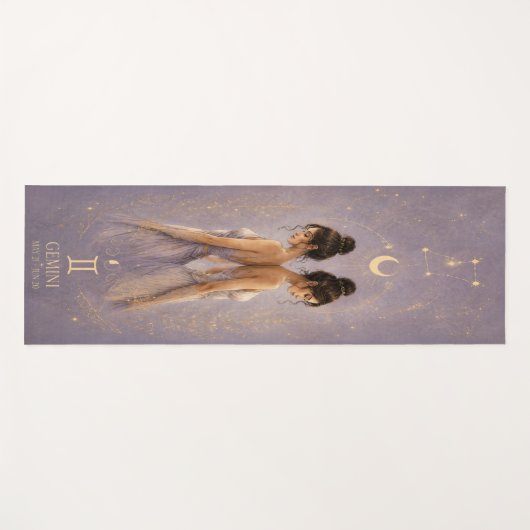 Gemini Zodiac Celestiale Yogamat (Voorkant (horizontaal))