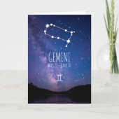 Gemini Zodiac Constellation | Astrologische kaart (Voorkant)