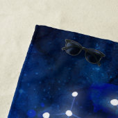 Gemini Zodiac Constellation Blue Galaxy Monogram Strandlaken (In situ)