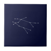Gemini Zodiac Constellation Dark Blue Tegeltje (Voorkant)