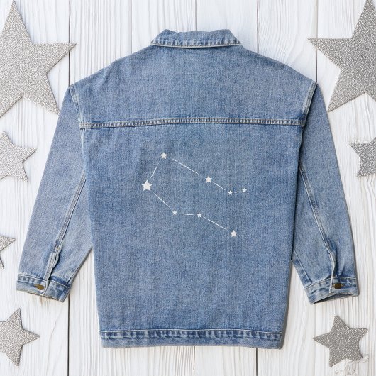 Gemini Zodiac Constellation Denim Jacket
