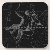 Gemini Zodiac Constellation Hevelius 1690 Bier Onderzetter (Voorkant)