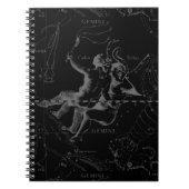 Gemini Zodiac Constellation Hevelius 1690 Notitieboek (Voorkant)