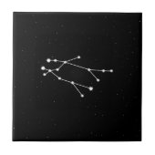 Gemini Zodiac Constellation Modern Black & White Tegeltje (Voorkant)