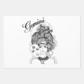 Gemini Zodiac Design Inpakpapier Vel (Voorkant 3)