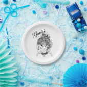 Gemini Zodiac Design Papieren Bordje (Feest)
