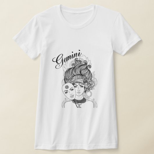 Gemini Zodiac Design T-shirt (Laagn)