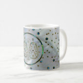 Gemini Zodiac Gold Abalone op constellatie Koffiemok (Voorkant rechts)