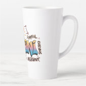 Gemini Zodiac Graffiti Latte Mok (Rechts)