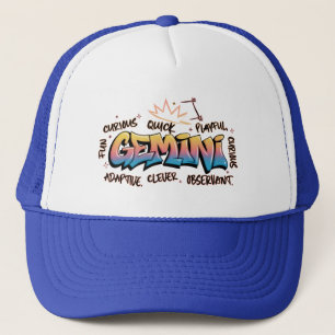 Gemini Zodiac Graffiti Trucker Pet