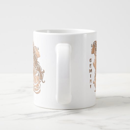 Gemini Zodiac Grote Koffiekop (Achterkant)