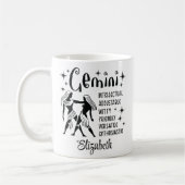 Gemini Zodiac Horoscoop Aangepaste naam Koffiemok (Links)