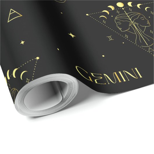 Gemini zodiac horoscoop-sterbordgradiënt cadeaupapier (Rol Hoek)