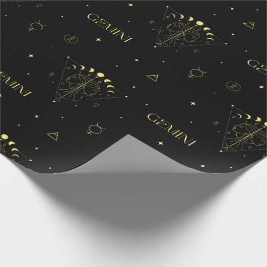 Gemini zodiac horoscoop-sterbordgradiënt cadeaupapier (Hoek)