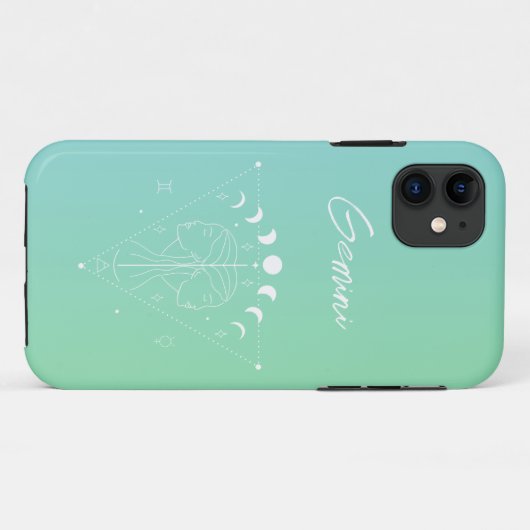Gemini zodiac horoscoop-sterbordgradiënt Case-Mate iPhone case (Achterkant (horizontaal))