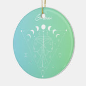 Gemini zodiac horoscoop-sterbordgradiënt keramisch ornament (Links)